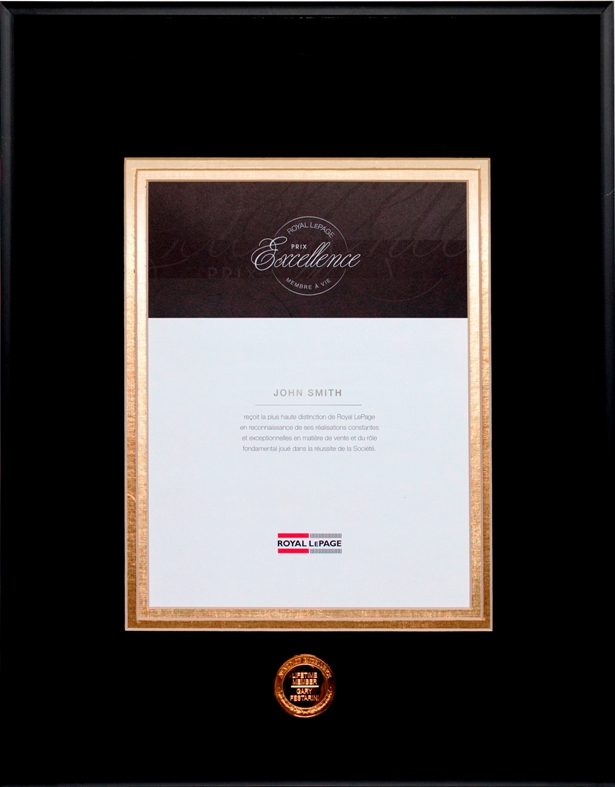 Prix Excellence MC - Membre � vie de Royal LePage MD